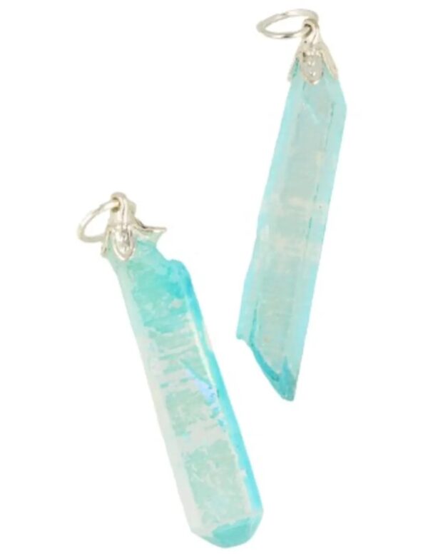 Aqua Aura edelsteen hanger ruw (gecoat) - Image 3