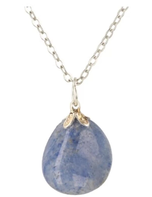 Blauwe kwarts edelsteen hanger - Image 3