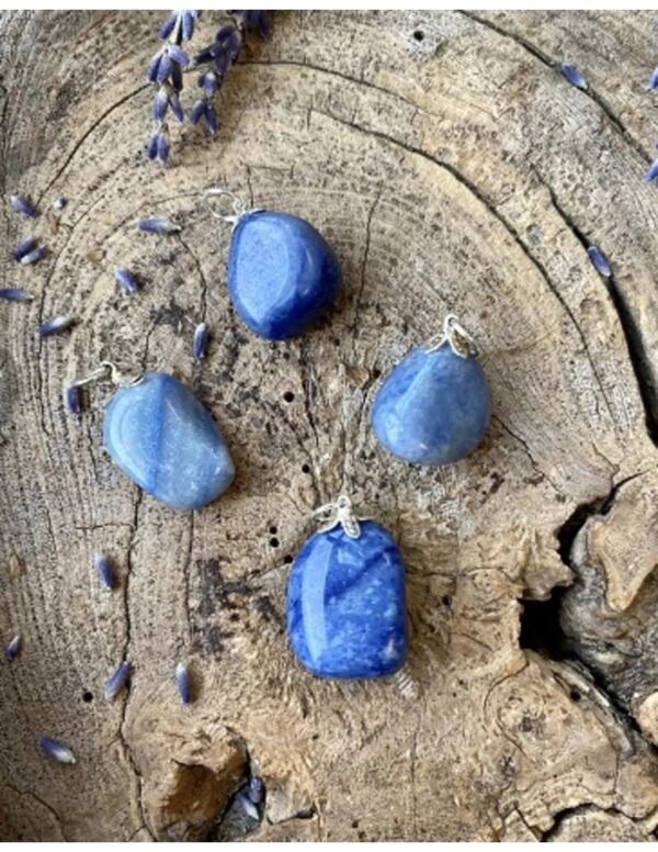Blauwe kwarts edelsteen hanger - Image 4