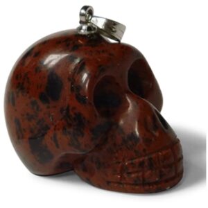 Schedel hanger Obsidiaan mahonie