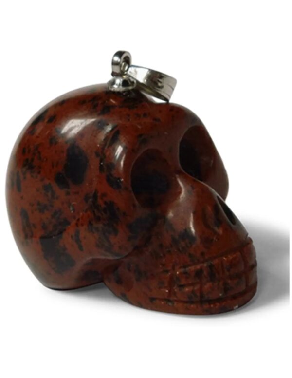 Schedel hanger Obsidiaan mahonie