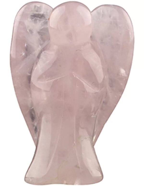 Staande engel 20 mm Roze kwarts