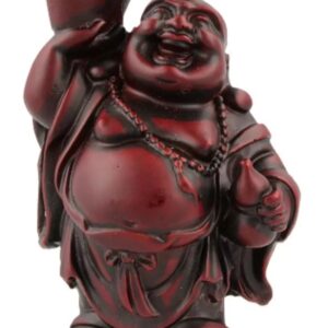 Boeddha rood, 9 cm, schaal en kruik