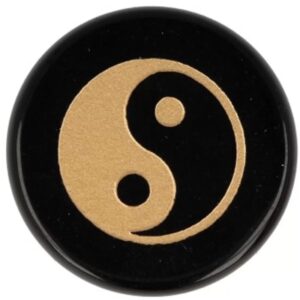 Obsidiaan zwart zaksteen Yin Yang