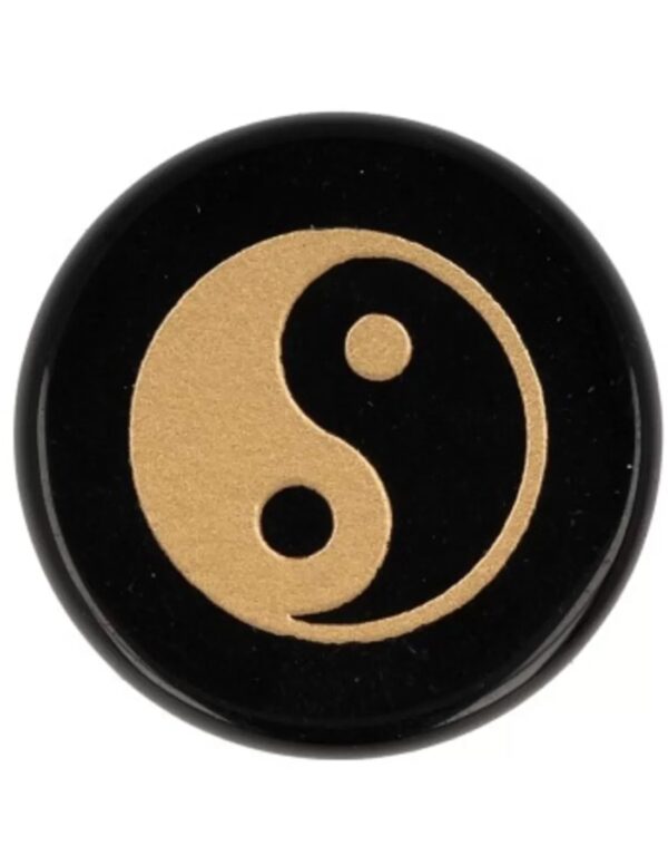 Obsidiaan zwart zaksteen Yin Yang