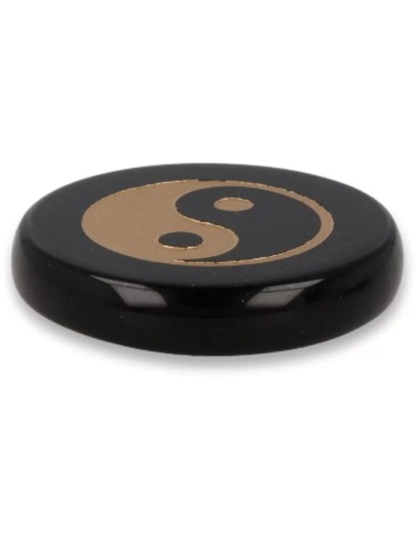 Obsidiaan zwart zaksteen Yin Yang - Image 2