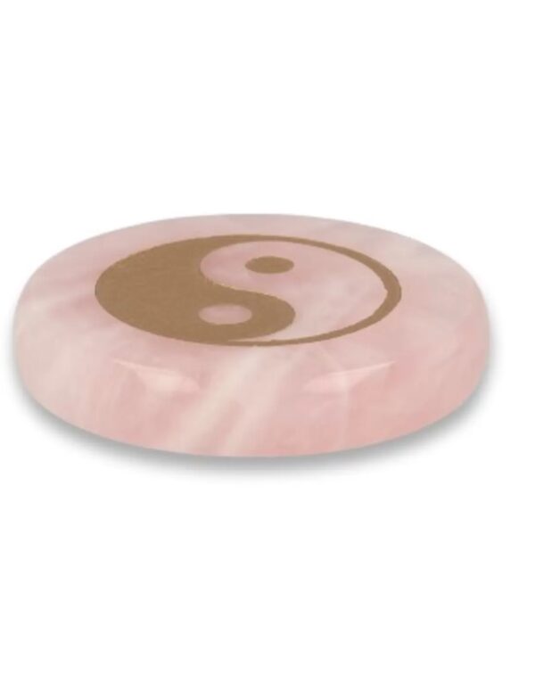 Roze kwarts zaksteen Yin Yang - Image 2