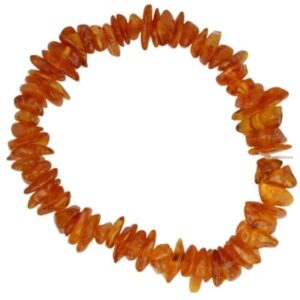 Barnsteen splitarmband geel