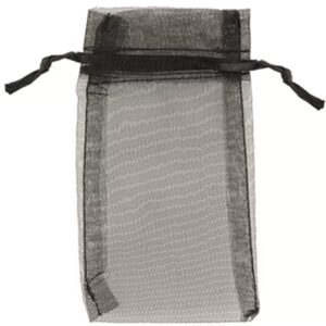 Organza buidel 13x7 zwart