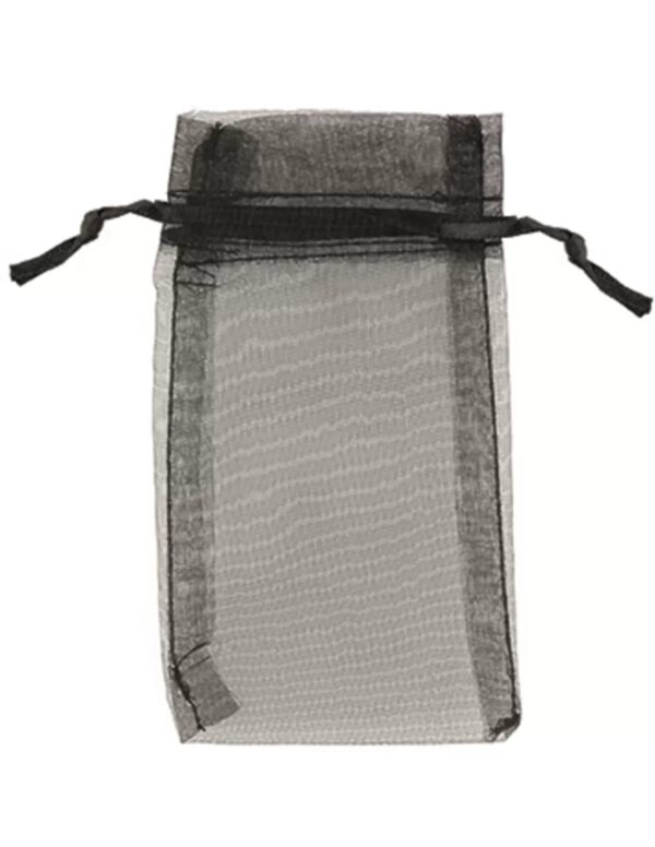 Organza buidel 13x7 zwart