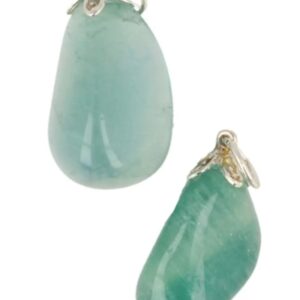 Fluoriet blauw edelsteen hanger