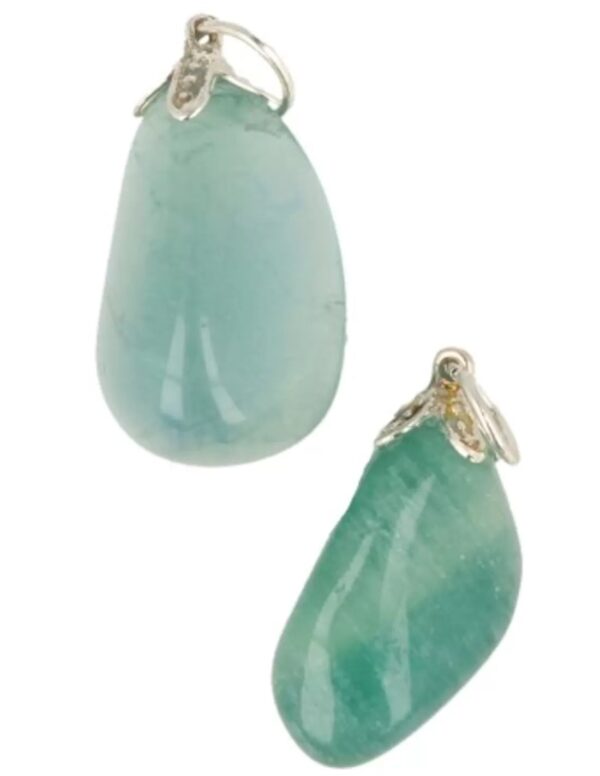Fluoriet blauw edelsteen hanger
