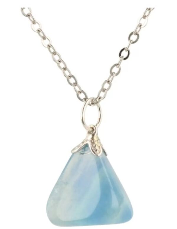 Fluoriet blauw edelsteen hanger - Image 3