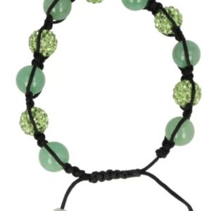 Aventurijn groen glitter shamballa armband