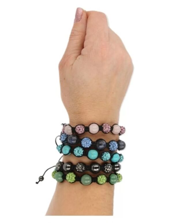 Aventurijn groen glitter shamballa armband - Image 2