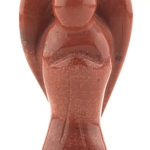 Staande engel 50 mm Jaspis rood