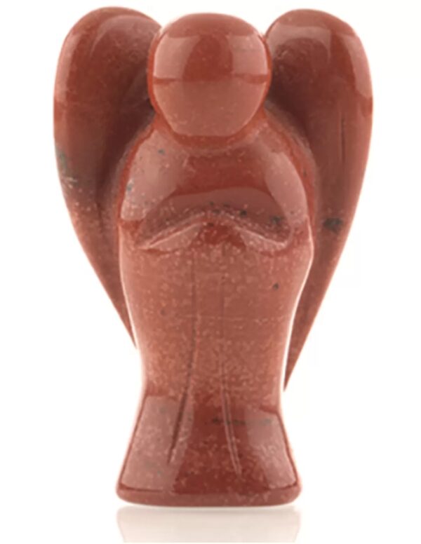 Staande engel 50 mm Jaspis rood
