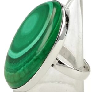 Zilveren ringen Malachiet, per gram
