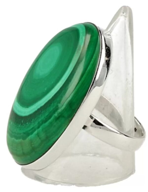 Zilveren ringen Malachiet, per gram