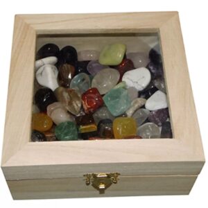 Trommelstenenmix in doosje 1 kg.