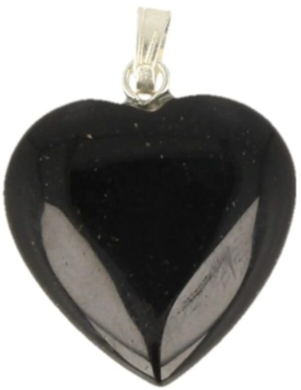 Onyx hart hanger 20 mm
