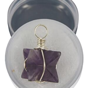 Merkabah hanger in doosje, Amethist