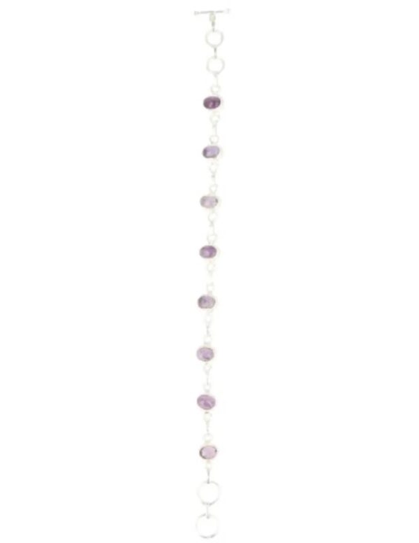 Amethist armband zilver ovaal - Image 3