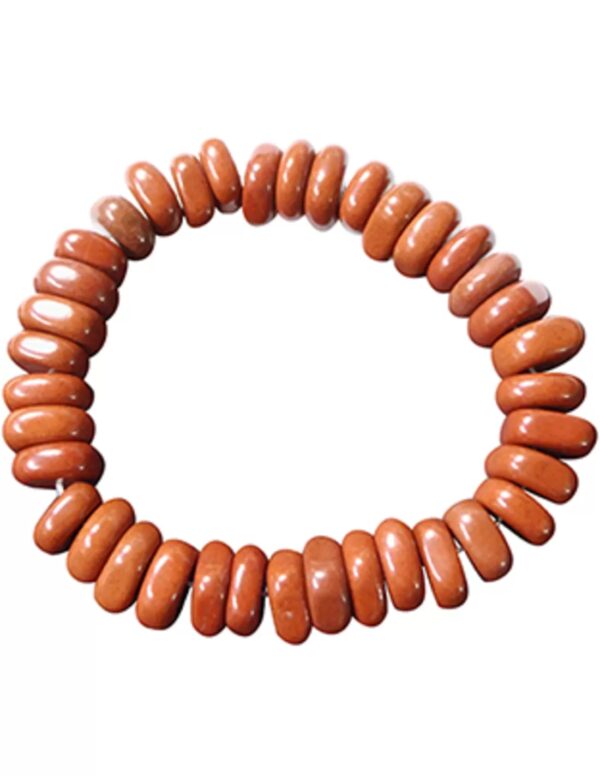 Roundel armband Jaspis rood