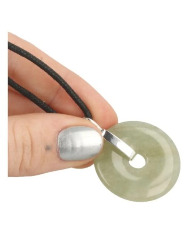 Donuthanger 30 mm Aventurijn groen aan koord - Image 3