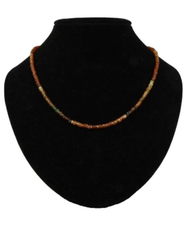 Toermalijn oranje collier facet 3,5 mm