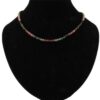 Toermalijn watermeloen collier rond 4mm