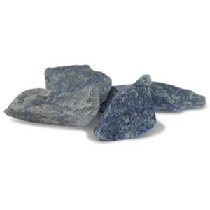 Blauwe kwarts, ruwe brokjes, p/kg