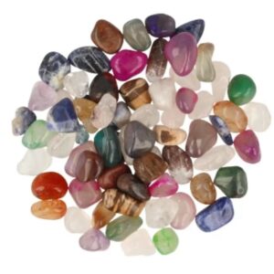 Agaat mix 100 gr. trommelstenen (bijgekleurd) (mt2)