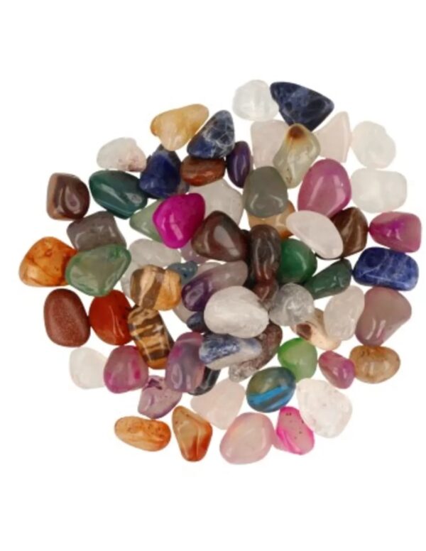 Agaat mix 100 gr. trommelstenen (bijgekleurd) (mt2) - Image 2