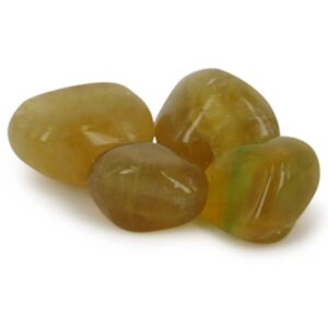 Fluoriet geel trommelstenen 100 gr. (mt3)