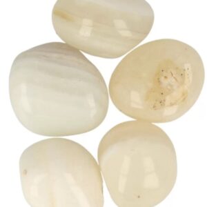 Agaat wit 50 gr. trommelstenen (mt3)