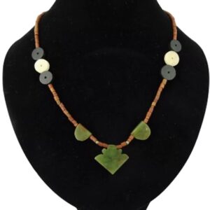 Bohemian ketting Jade met punthanger