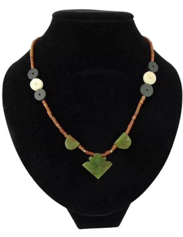 Bohemian ketting Jade met punthanger
