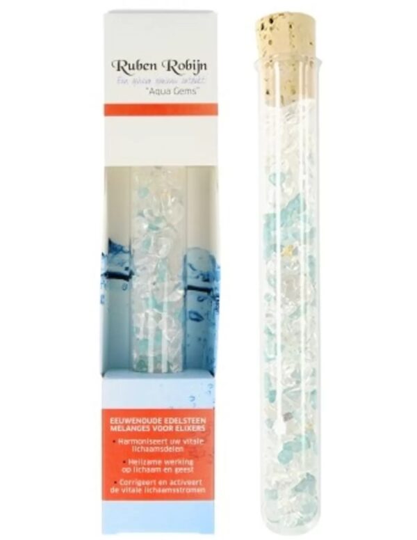Openheid & Zelfkennis large Aqua Gems edelsteenwand