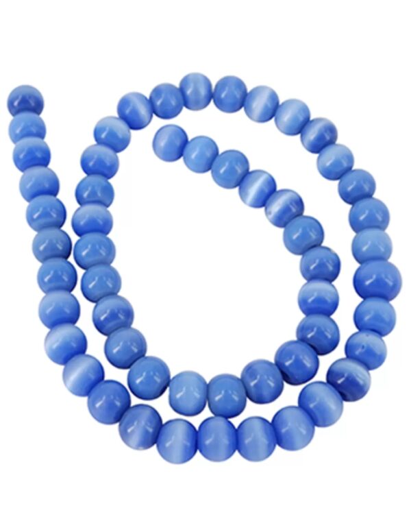 Parelmoer blauw kralen streng (gekleurd) 7 mm