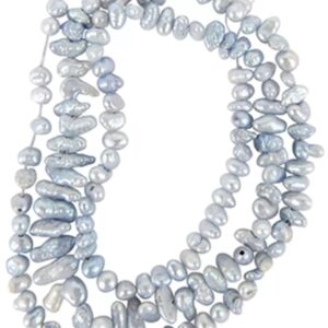 Parel blauw kralen streng 3 mm (bijgekleurd)
