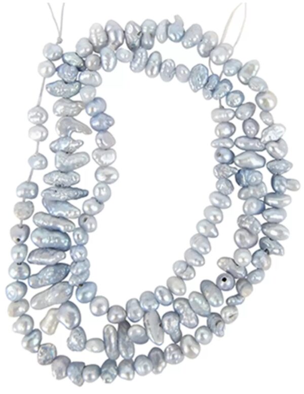 Parel blauw kralen streng 3 mm (bijgekleurd)