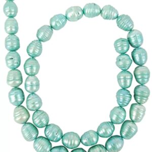 Parel groen kralen streng 10 mm (gekleurd)