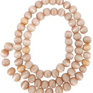 Parelmoer zalm kralen streng 5 mm