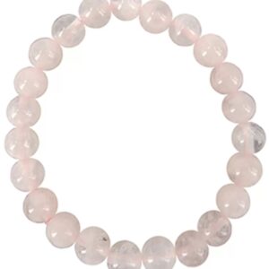 Roze kwarts kralenarmband 8 mm