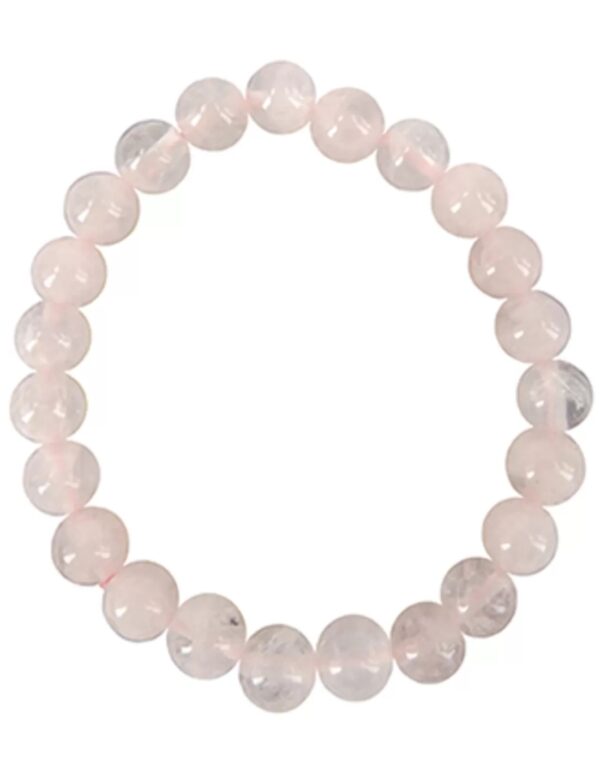 Roze kwarts kralenarmband 8 mm