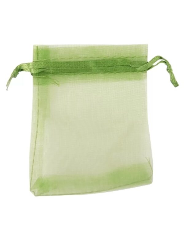 Organza buidel 7x9 groen donker