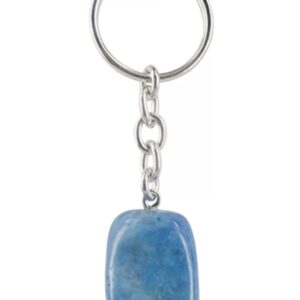 Sleutelhanger Blauwe kwarts (bijgekleurd)