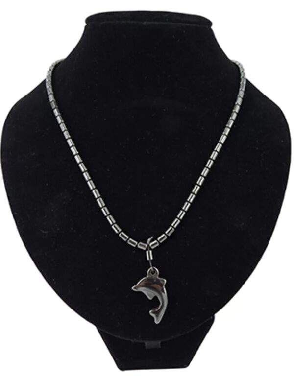 Hematiet ketting dolfijn