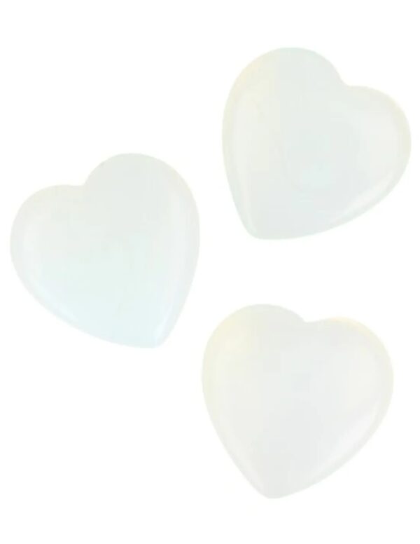 Opaliet edelsteen hart 25 mm (synth)